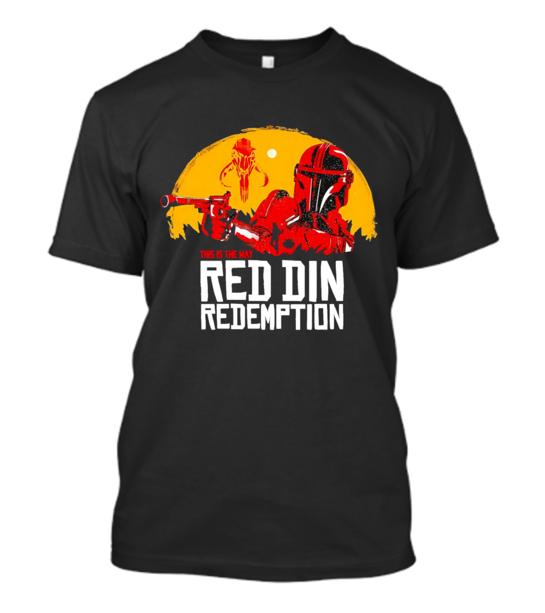 This Is The Way Red Din Redemption Mandalorian Bounty Hunter Star Wars T-Shirt