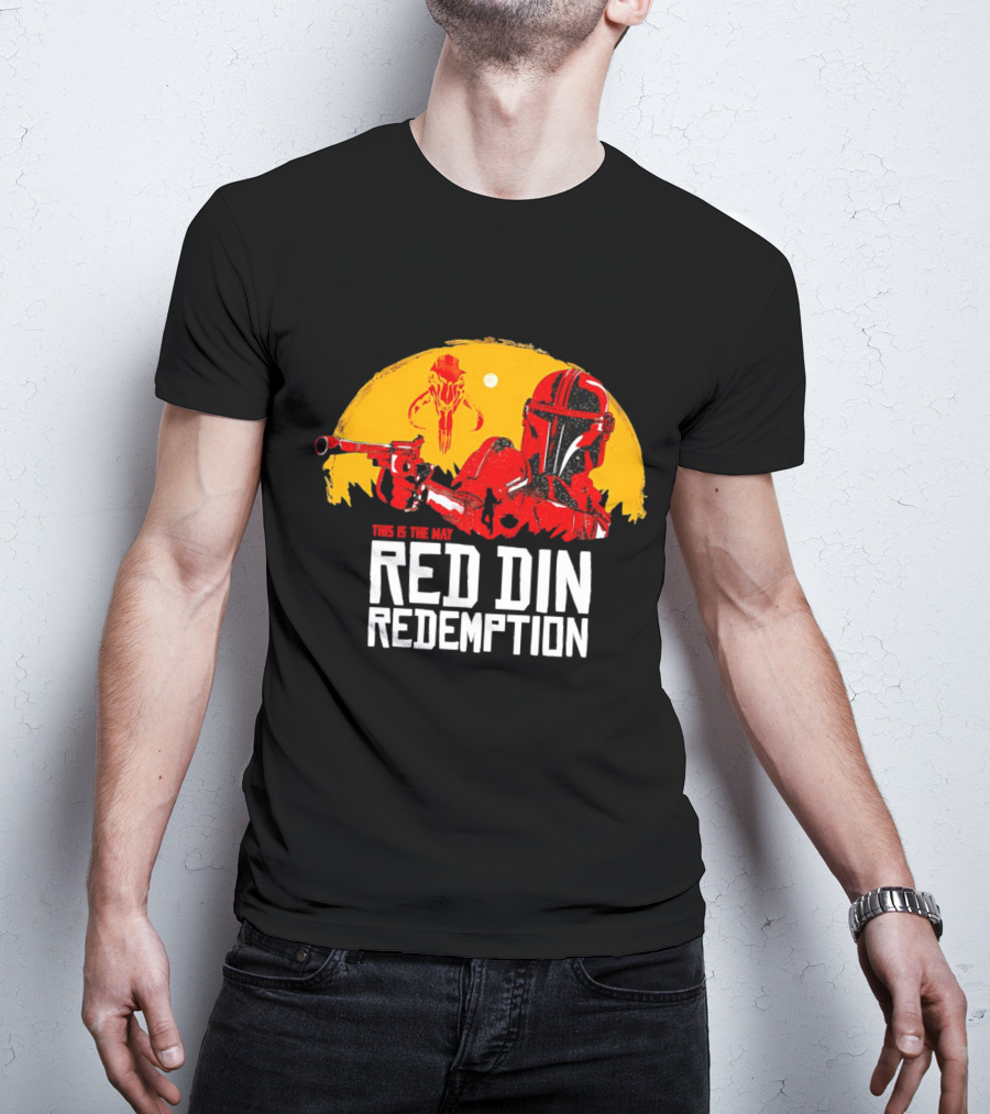 This Is The Way Red Din Redemption Mandalorian Bounty Hunter Star Wars T-Shirt