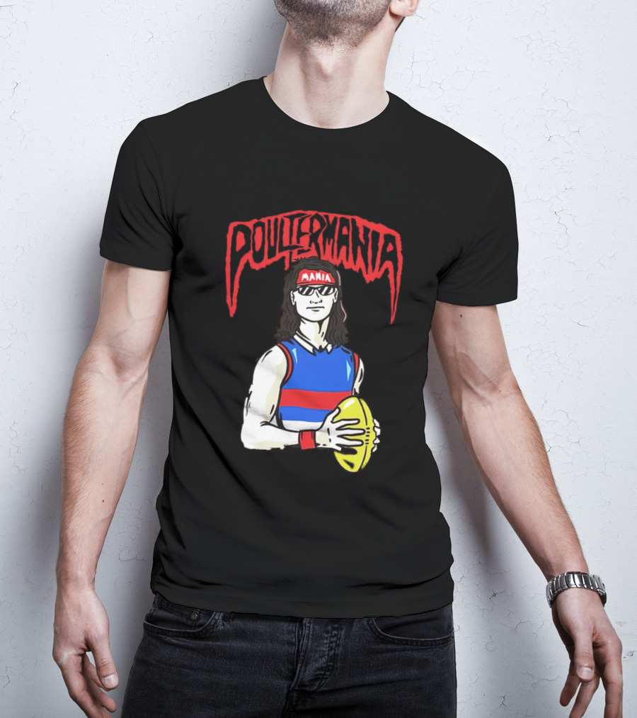 Poultermania Mania Red Headband Football Player With Yellow Ball T-Shirt