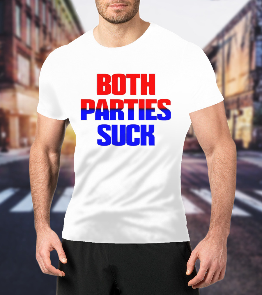 Both Parties Suck Red Blue Political T-Shirt