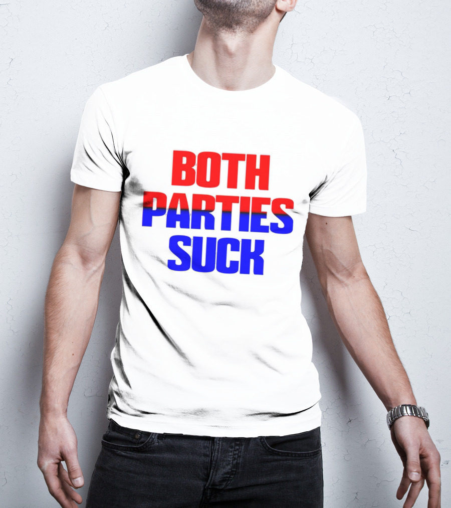 Both Parties Suck Red Blue Political T-Shirt