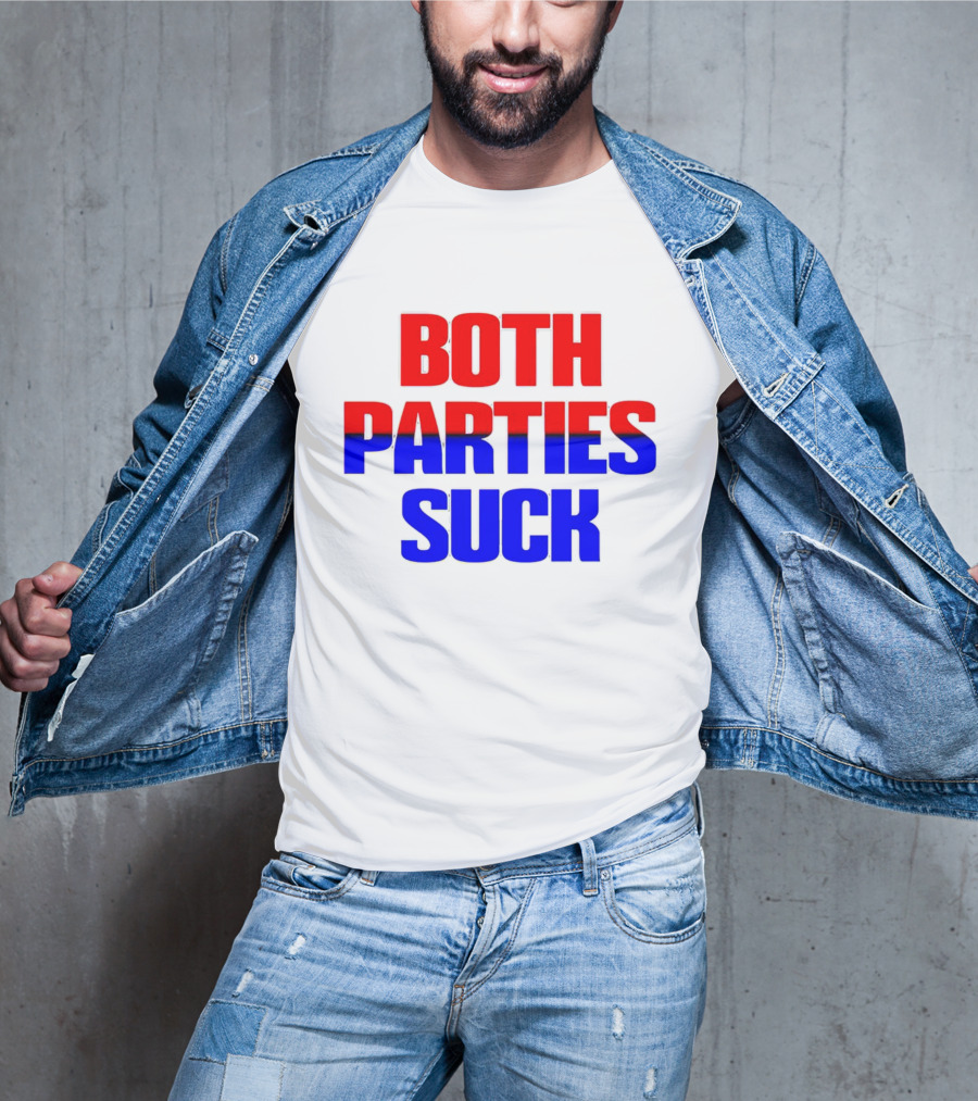 Both Parties Suck Red Blue Political T-Shirt