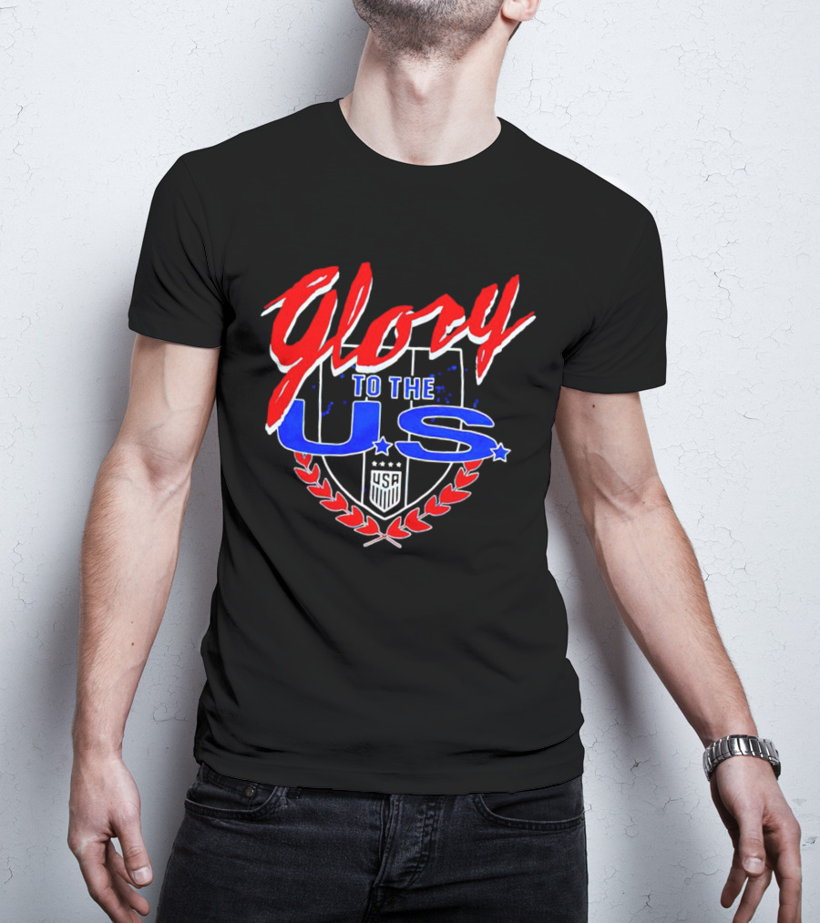 Glory To The U.S. Vintage USA Shield With Laurel And Stars T-Shirt