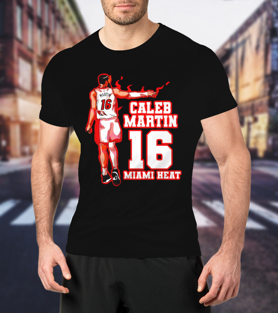 Caleb Martin 16 Miami Heat NBA Player T-Shirt