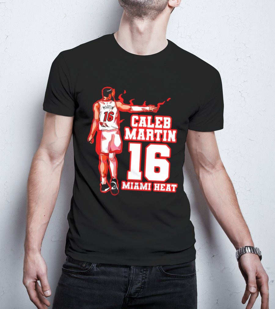 Caleb Martin 16 Miami Heat NBA Player T-Shirt