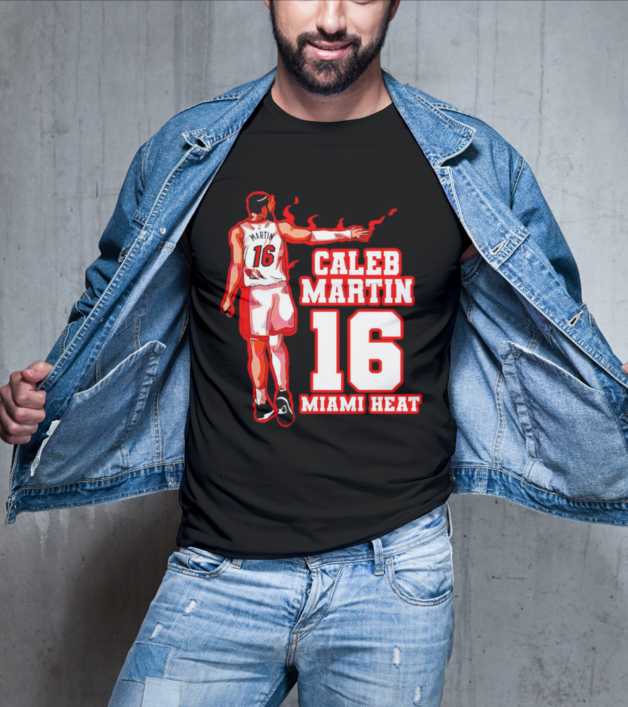Caleb Martin 16 Miami Heat NBA Player T-Shirt