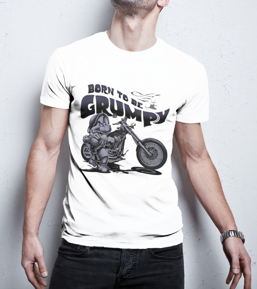 Born To Be Grumpy Motorcycle Rider T-Shirt