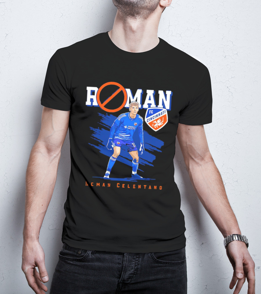Roman Celentano FC Cincinnati Player Text T-Shirt