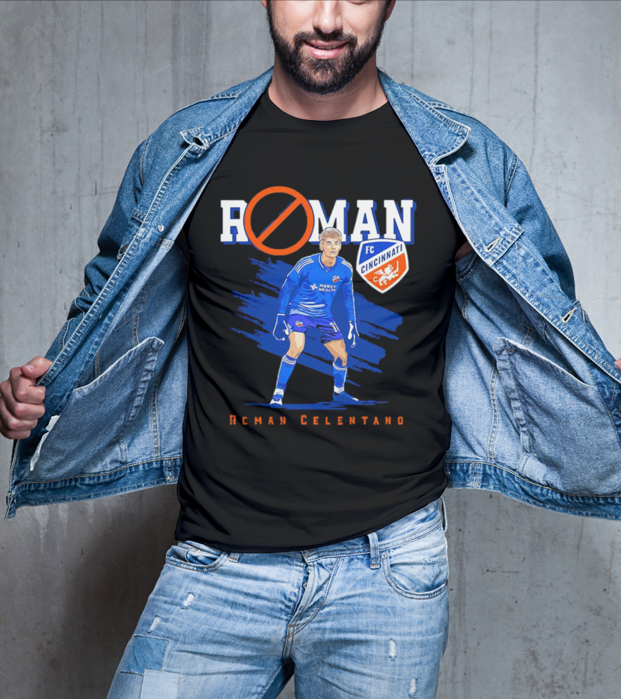 Roman Celentano FC Cincinnati Player Text T-Shirt