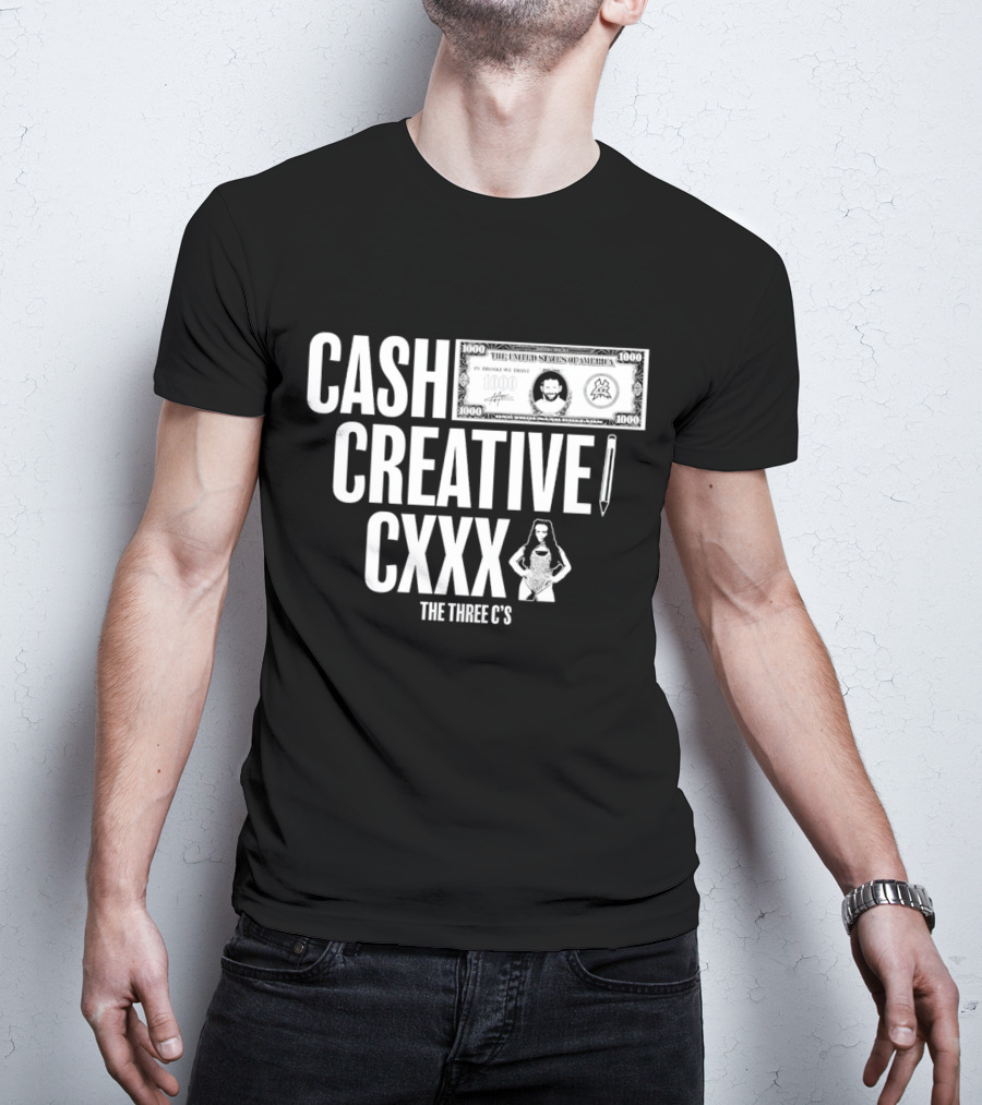 Cash Creative Cxxx The Three C’s Matt Cardona Dollar Pencil Woman T-Shirt