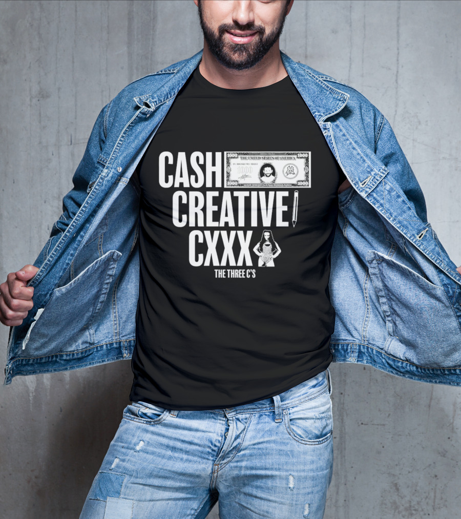 Cash Creative Cxxx The Three C’s Matt Cardona Dollar Pencil Woman T-Shirt