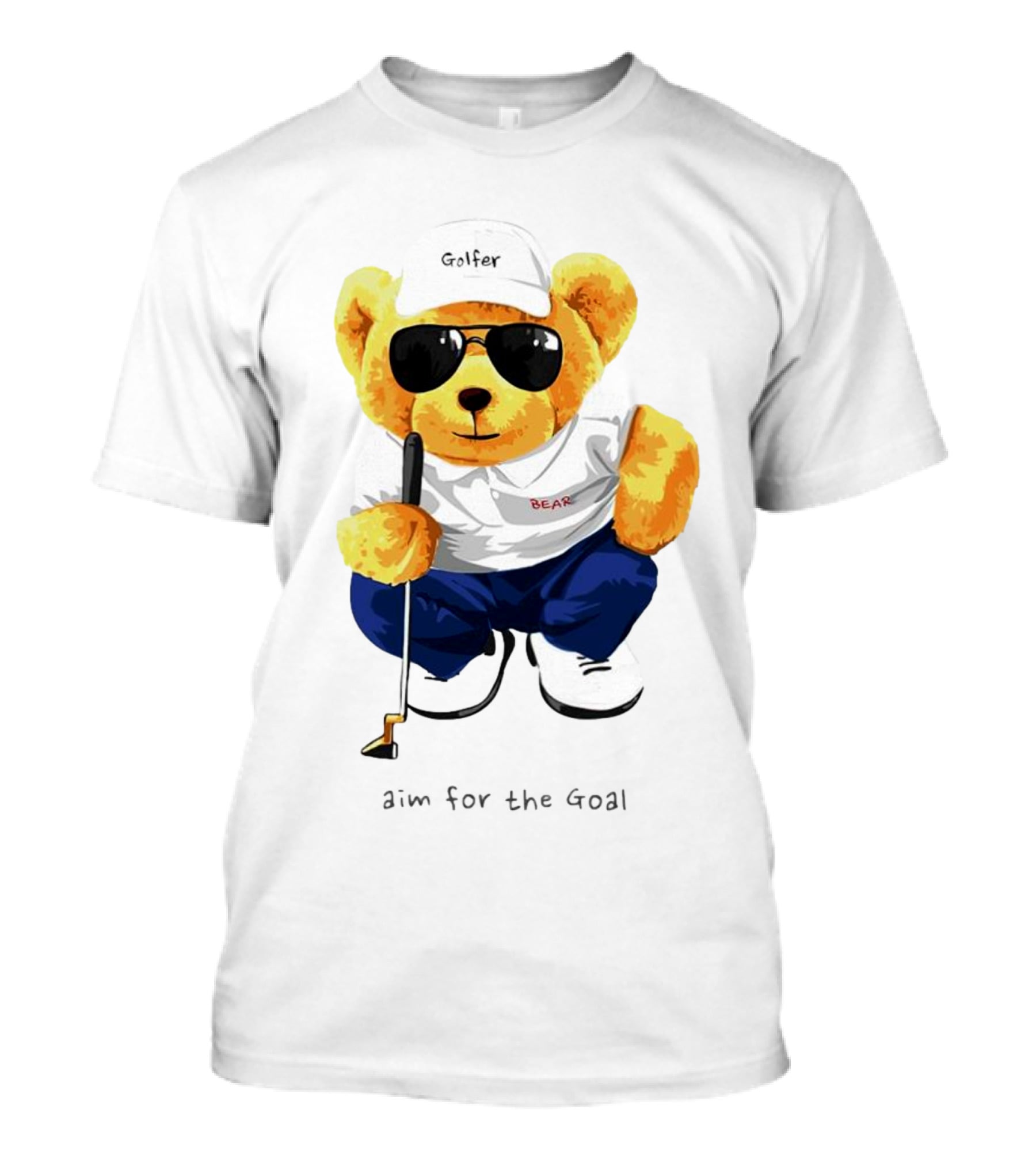 Golfer Bear Aim For The Goal T-Shirt