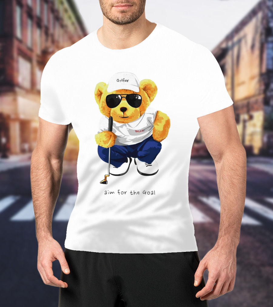 Golfer Bear Aim For The Goal T-Shirt