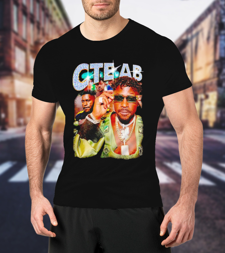 CTE AB Antonio Brown Vibrant Portrait With Sunglasses And Jewelry T-Shirt
