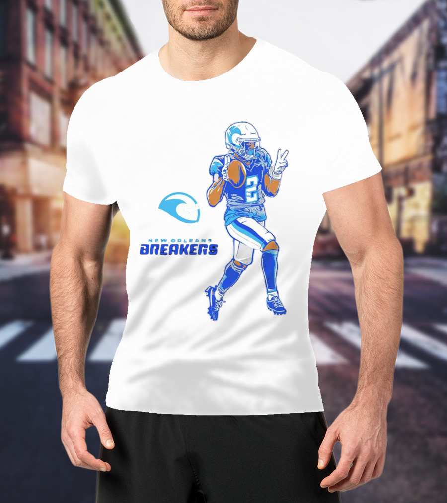 Johnnie Dixon 2 New Orleans Breakers Football Deuces T-Shirt