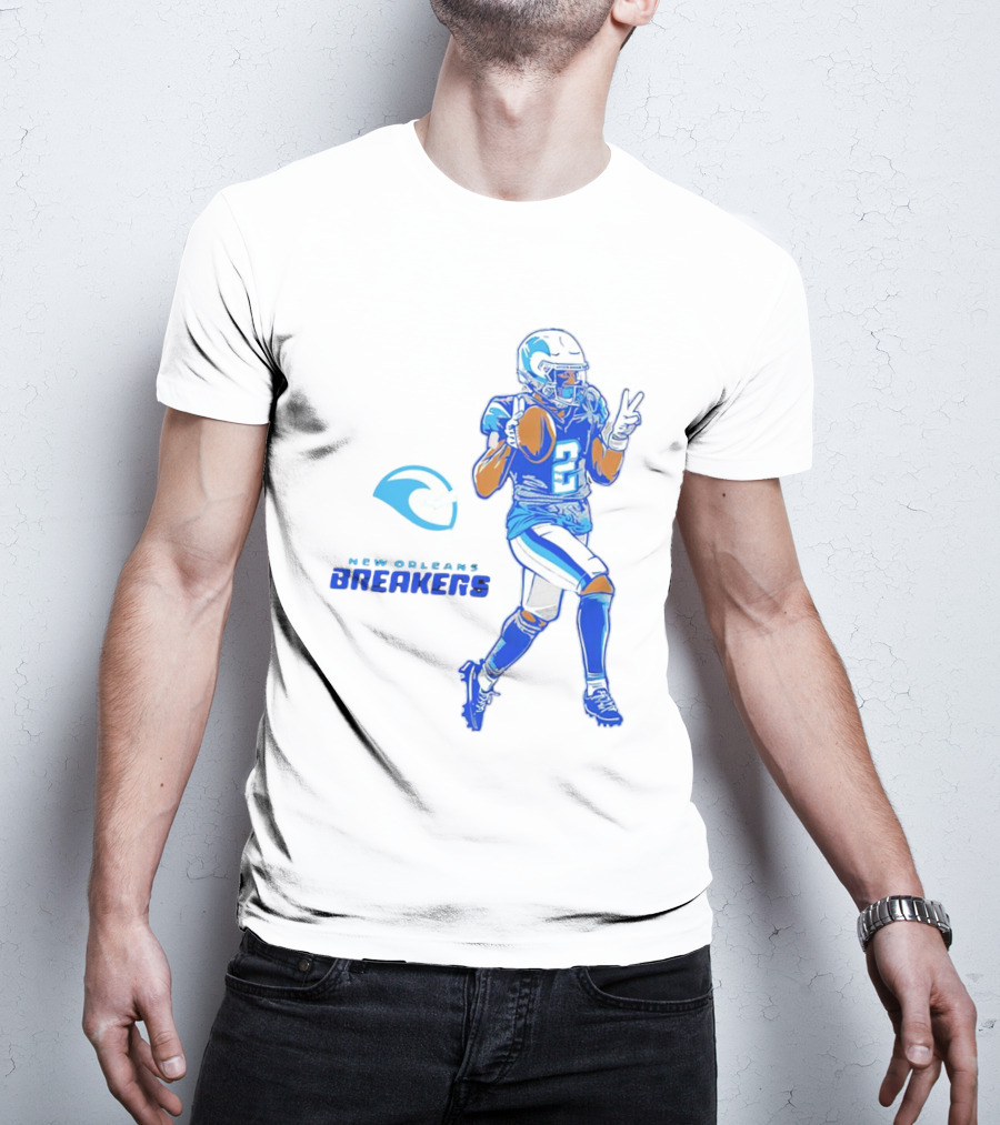Johnnie Dixon 2 New Orleans Breakers Football Deuces T-Shirt