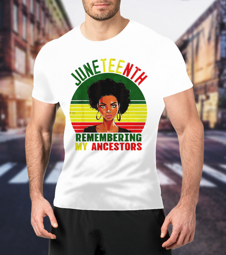 Juneteenth Remembering My Ancestors Black Women Loc'd Hair T-Shirt
