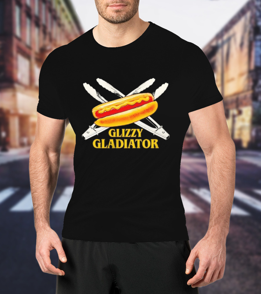 Glizzy Gladiator Hot Dog And Grill Tongs Crossed T-Shirt