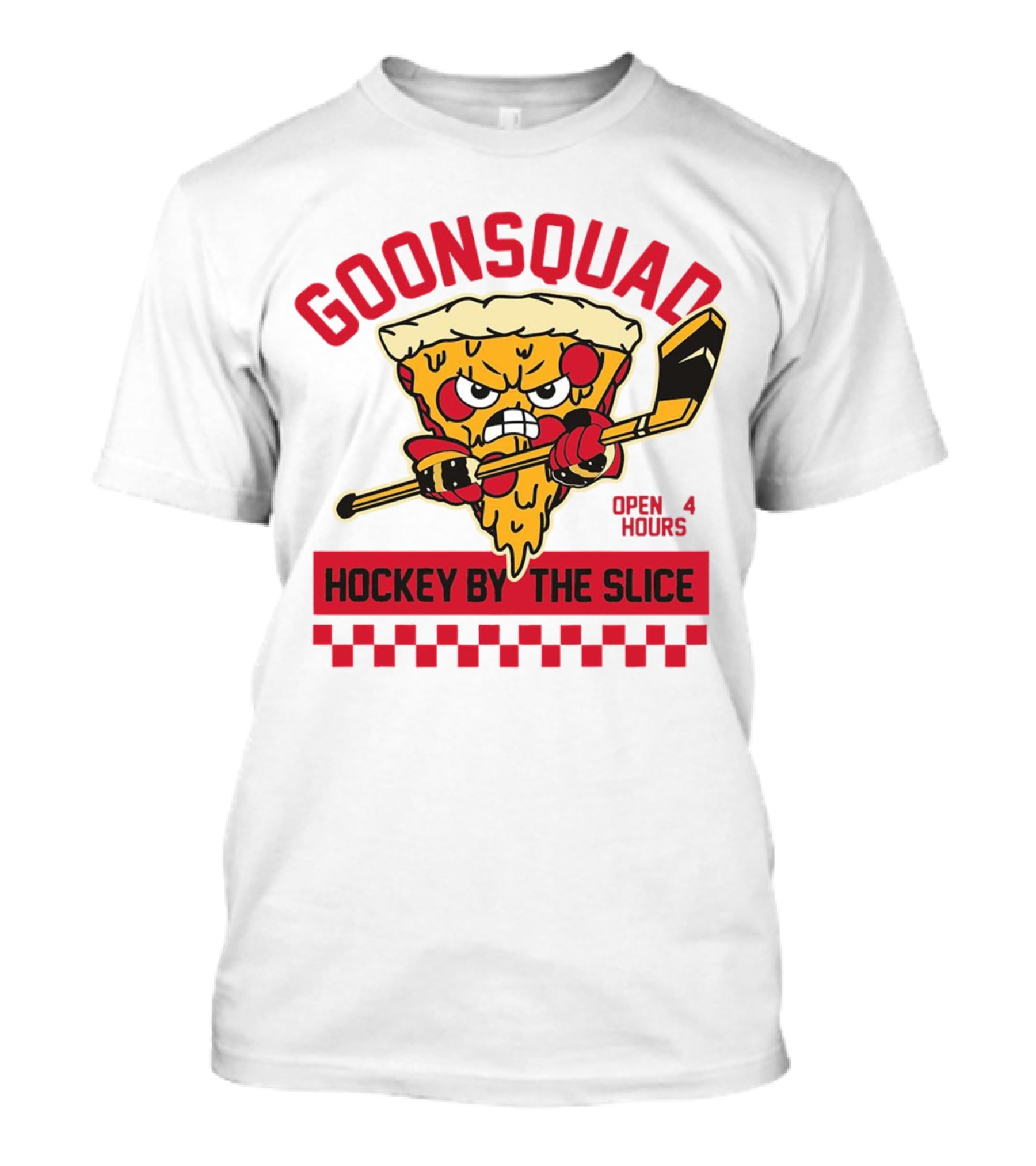 Goonsquad Hockey By The Slice Pizza Warrior Open 4 Hours T-Shirt