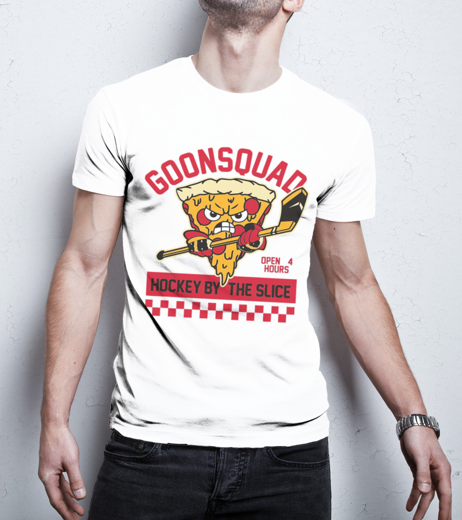 Goonsquad Hockey By The Slice Pizza Warrior Open 4 Hours T-Shirt