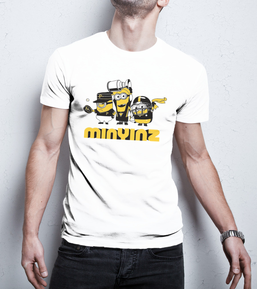 Minions Mini Yinz Pittsburgh Sports Jeff D. Lowe T-Shirt