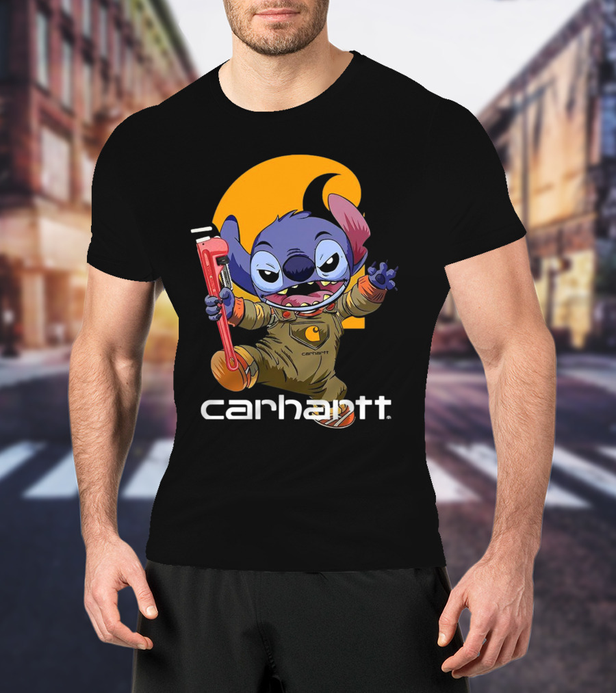 Stitch Carhartt Work In Progress Logo Crossover T-Shirt