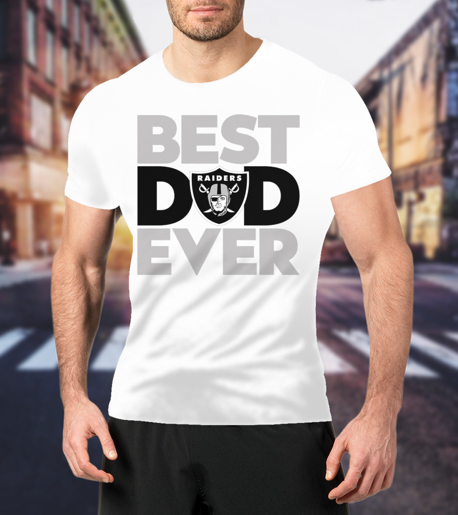 Best Dad Ever Raiders NFL Las Vegas T-Shirt