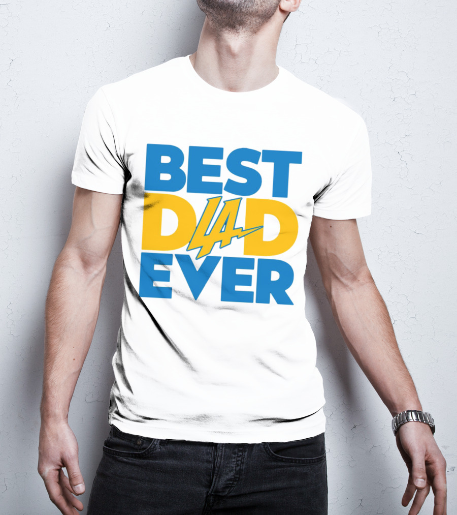 Best Dad Ever LA Chargers NFL T-Shirt