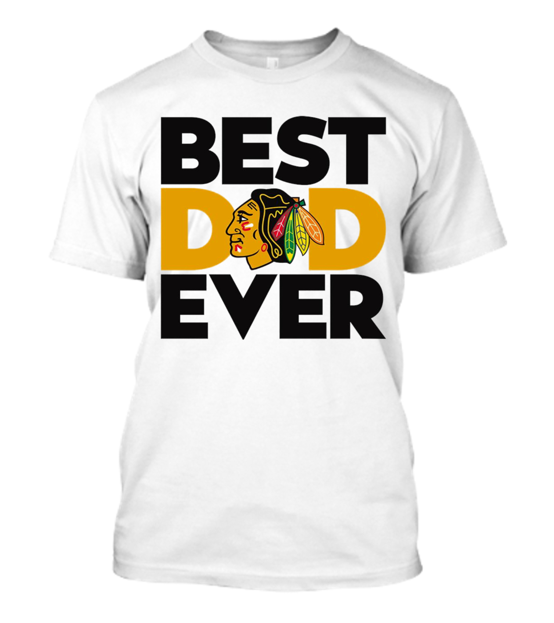 Best Dad Ever NHL Chicago Blackhawks T-Shirt