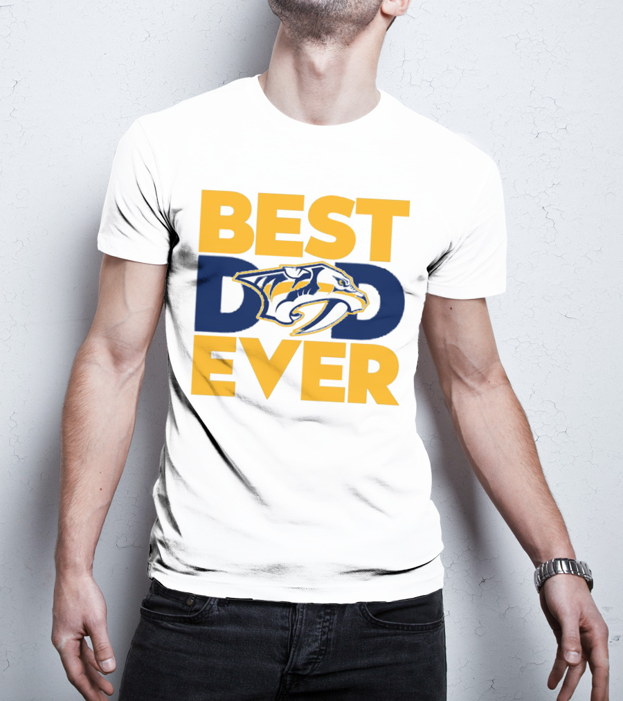 Best Dad Ever Nashville Predators NHL Fan T-Shirt
