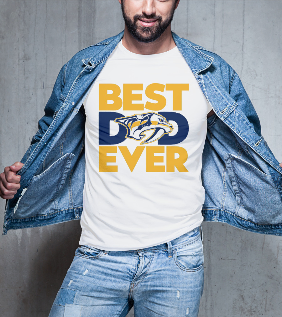 Best Dad Ever Nashville Predators NHL Fan T-Shirt