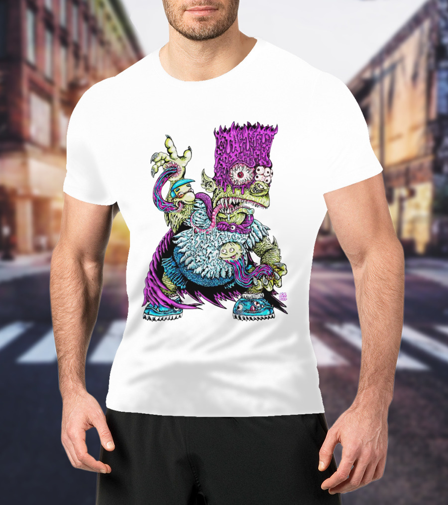 Caped Monster Bart Simpson Surreal T-Shirt