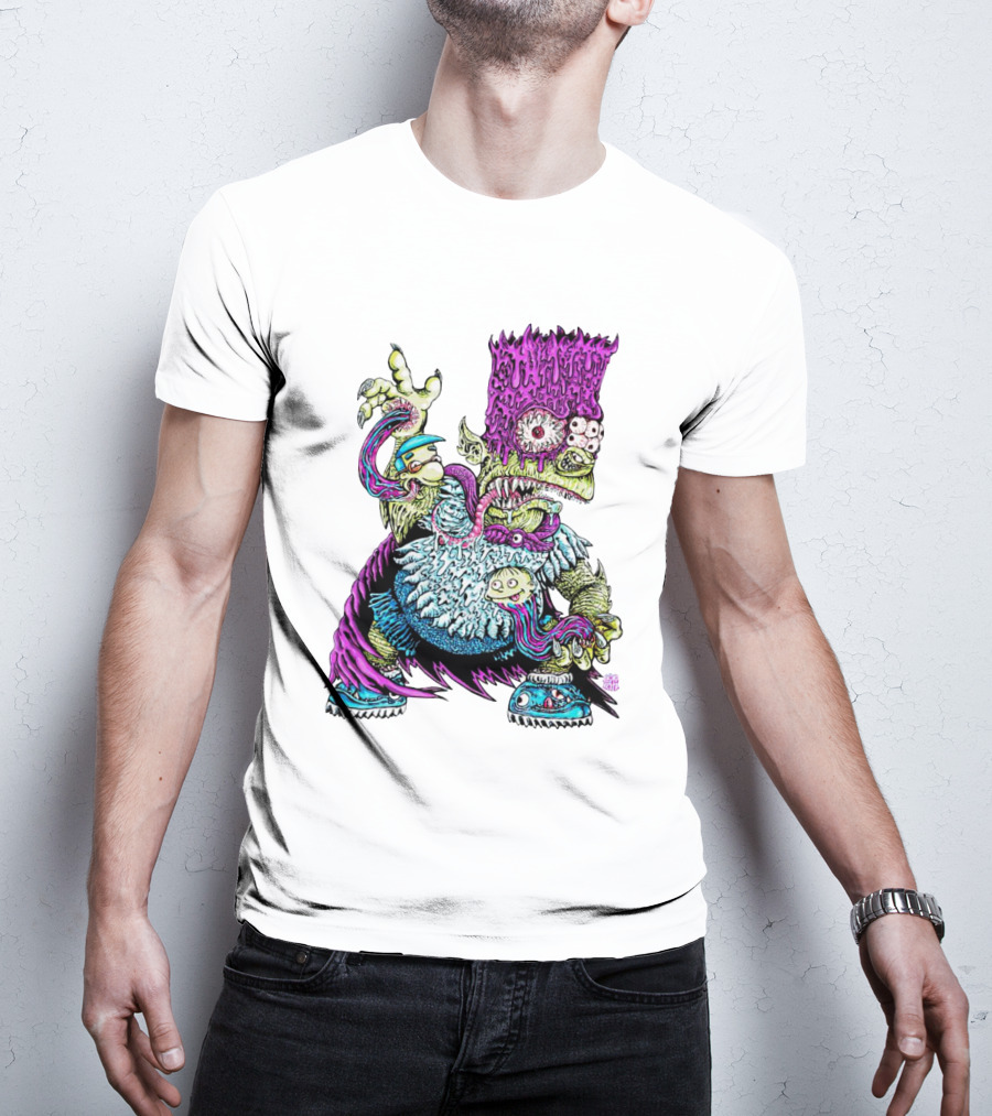 Caped Monster Bart Simpson Surreal T-Shirt