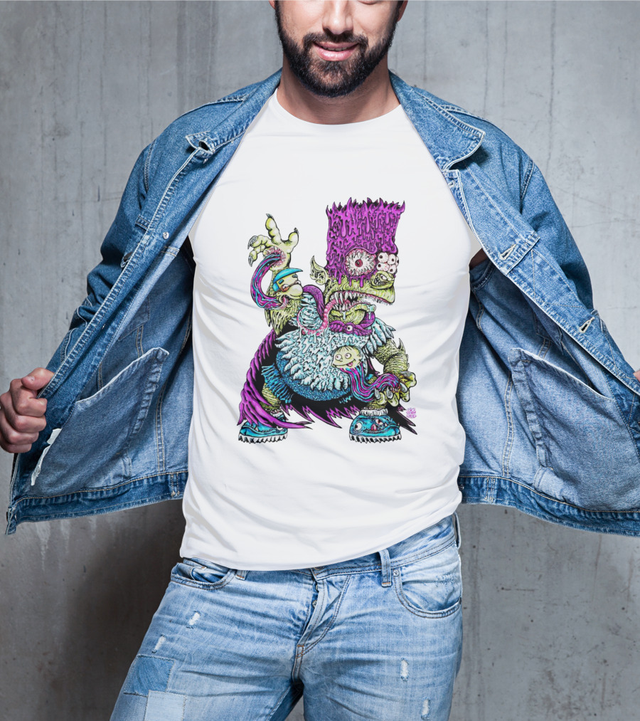 Caped Monster Bart Simpson Surreal T-Shirt