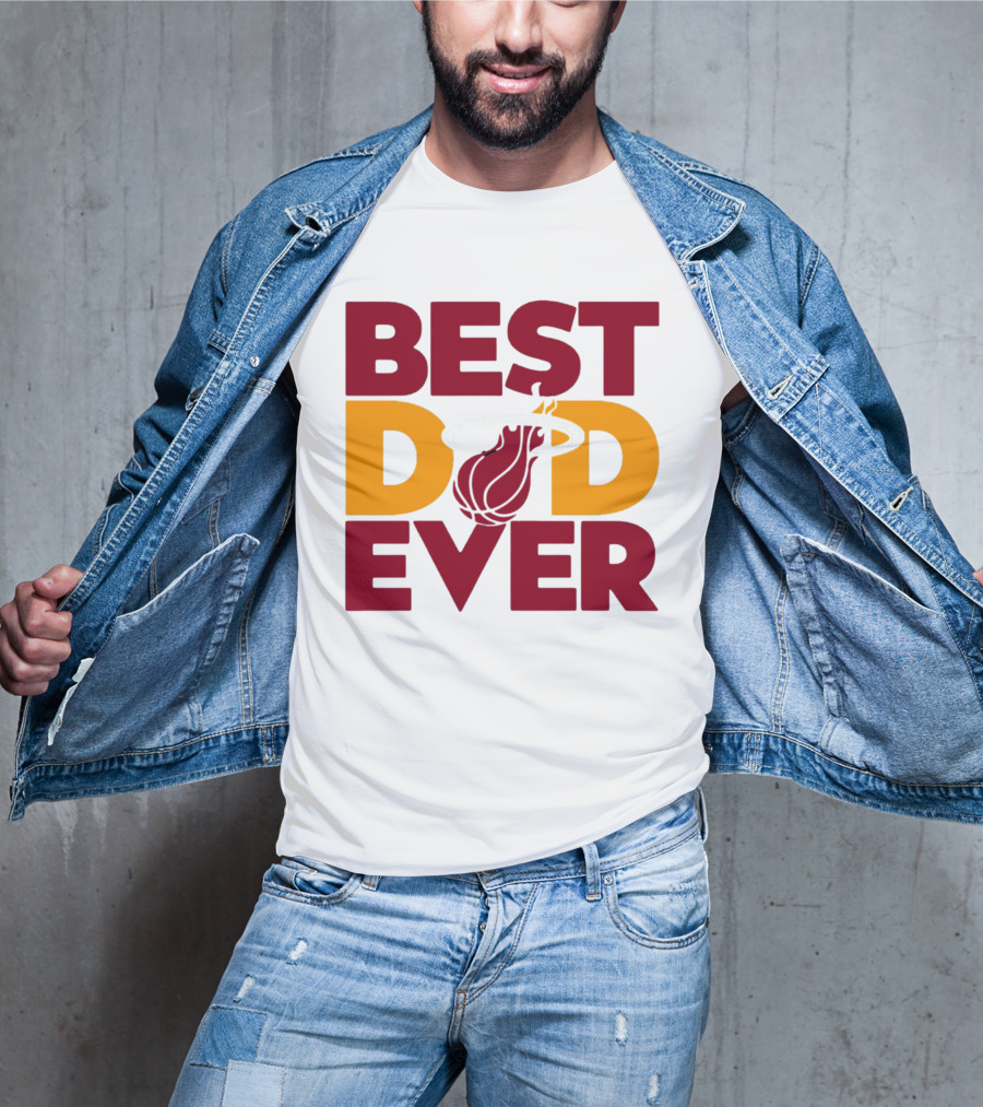 Best Dad Ever NBA Miami Heat Basketball Fan T-Shirt