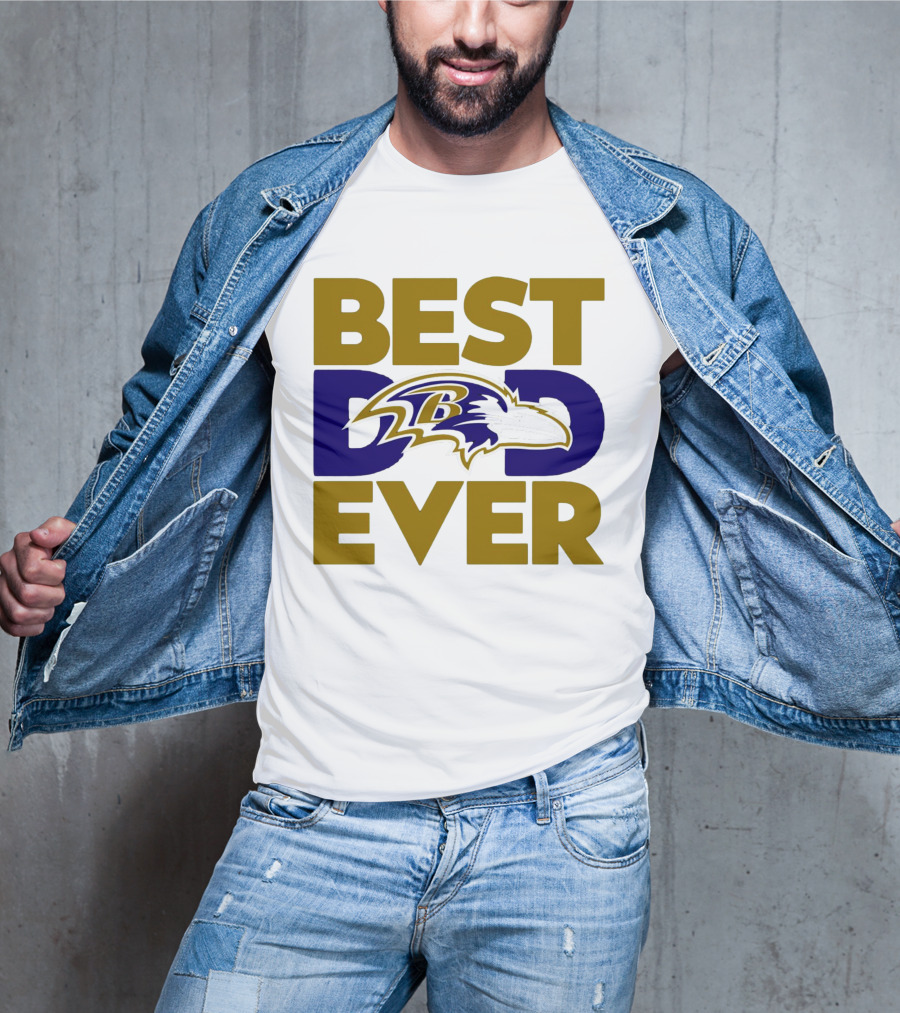 Best Dad Ever NFL Baltimore Ravens T-Shirt
