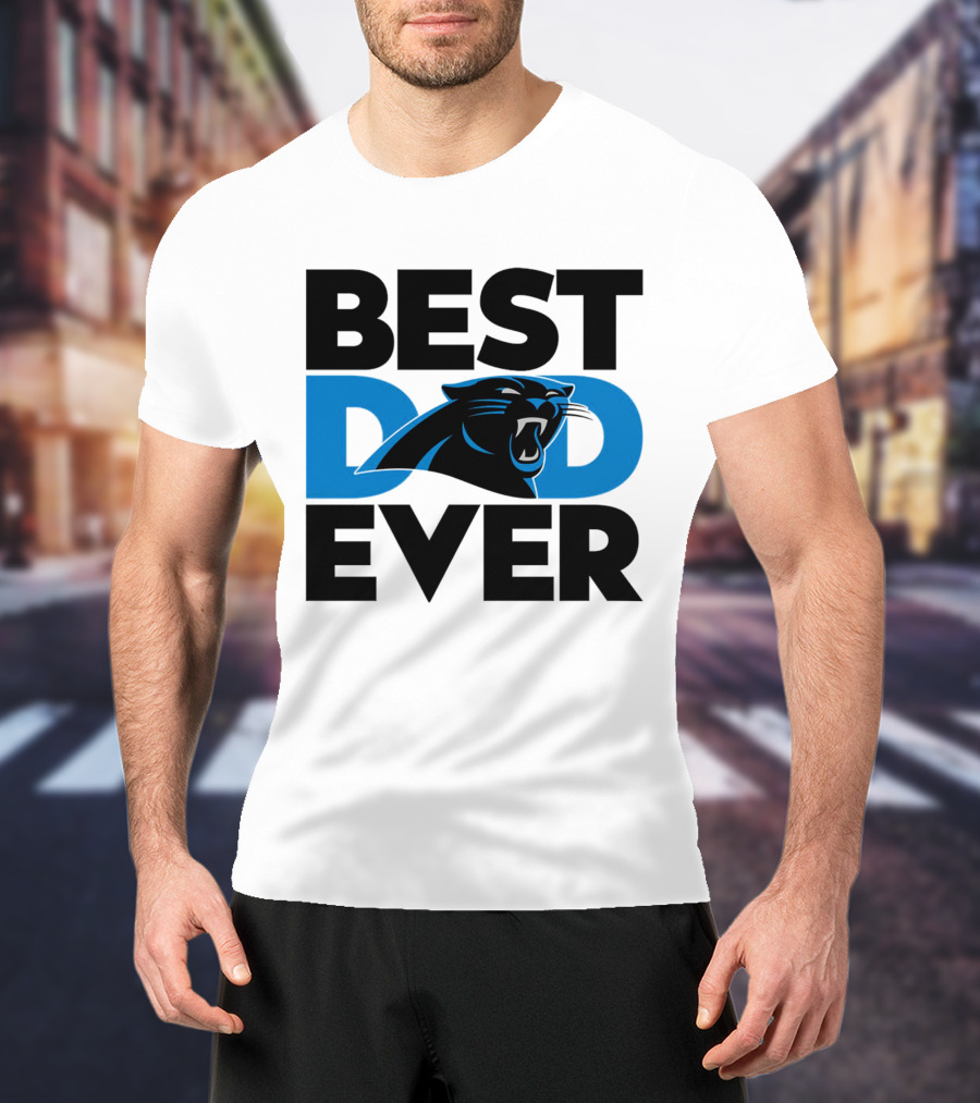 Best Dad Ever Carolina Panthers NFL Fan T-Shirt