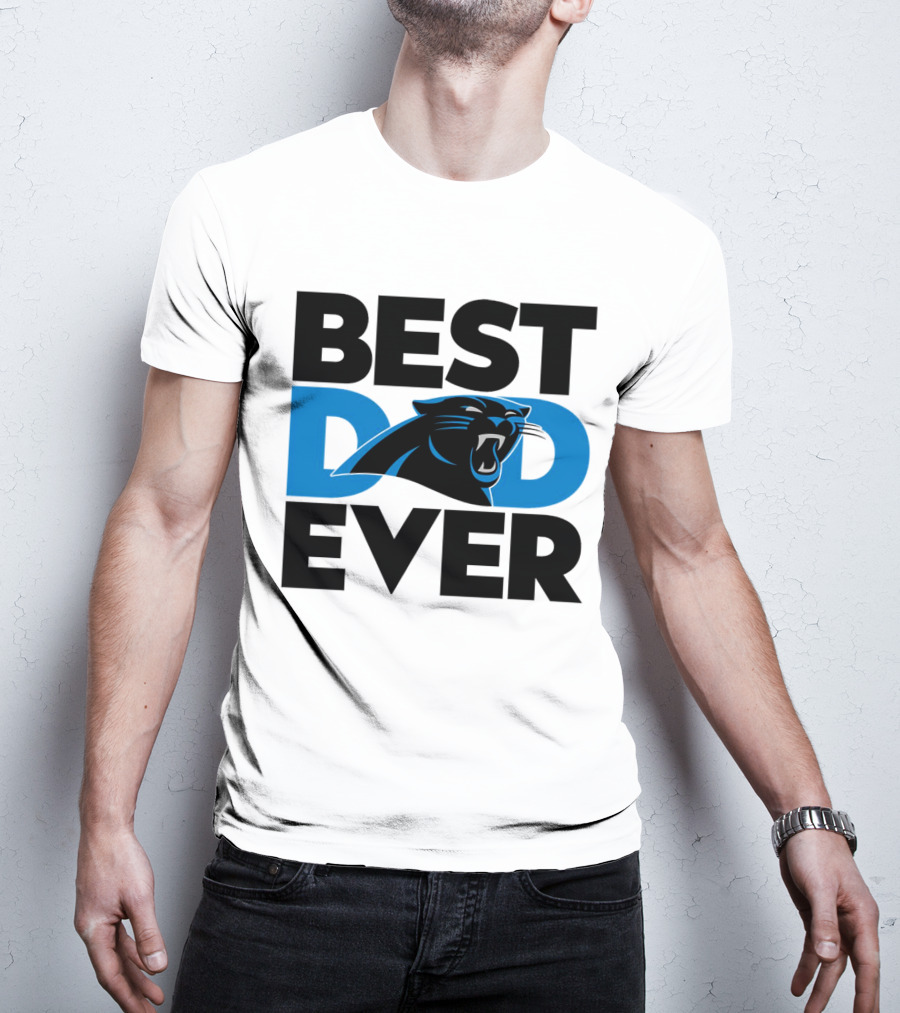 Best Dad Ever Carolina Panthers NFL Fan T-Shirt