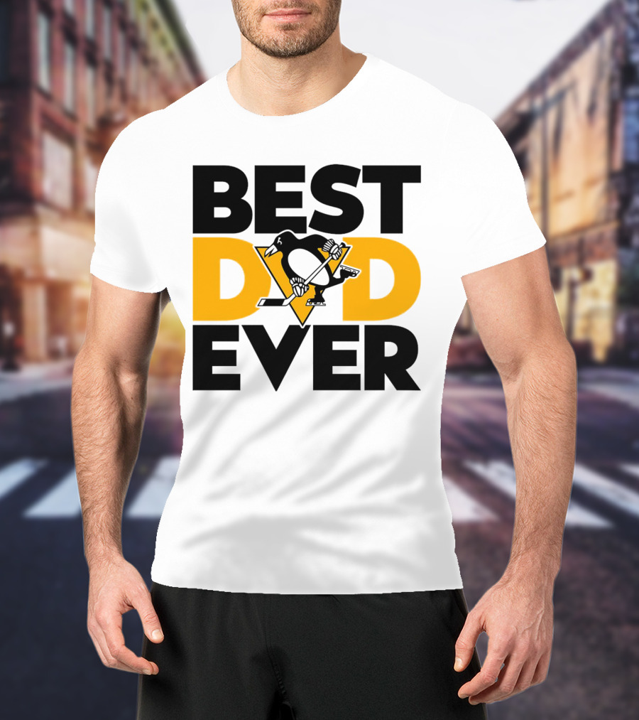 Best Dad Ever NHL Pittsburgh Penguins T-Shirt
