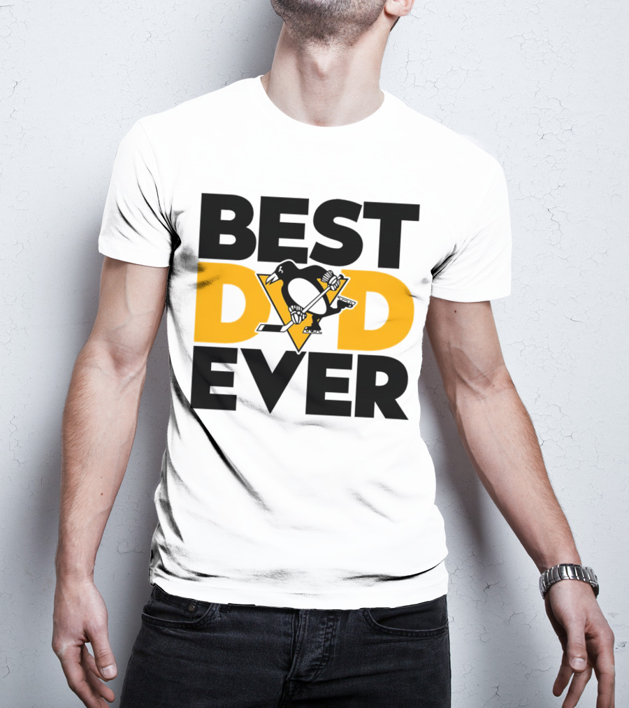Best Dad Ever NHL Pittsburgh Penguins T-Shirt