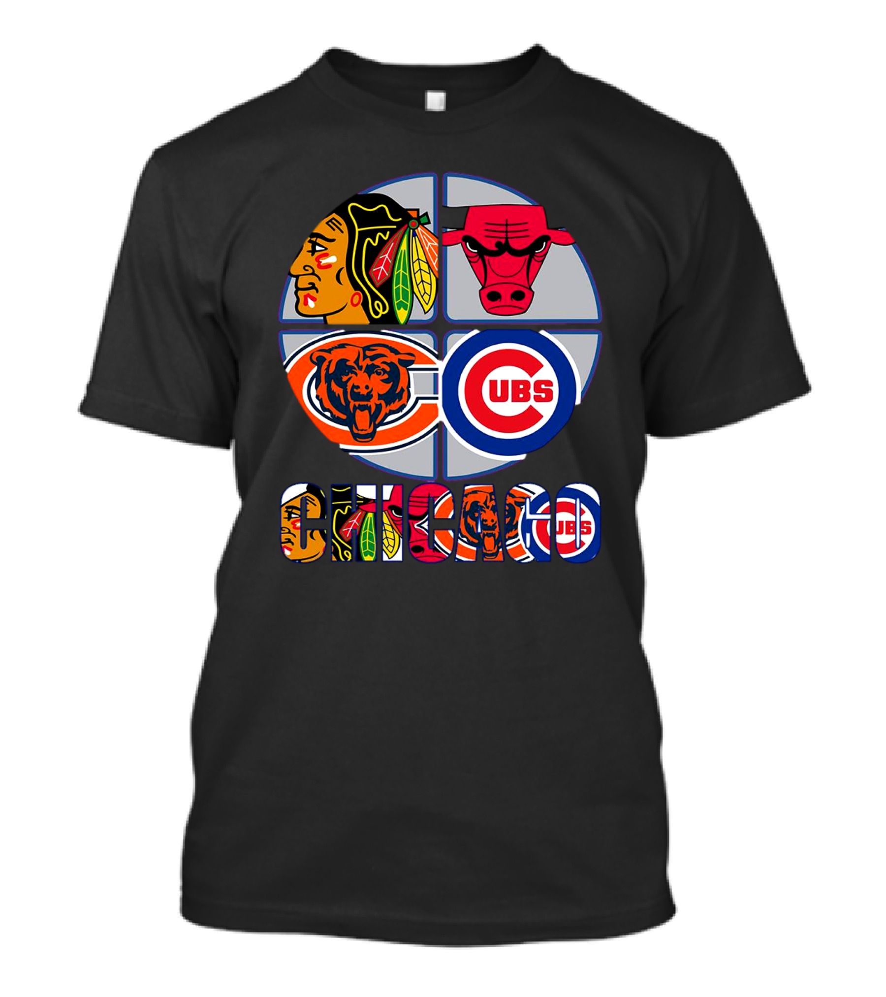Chicago Sports Blackhawks Bulls Bears Cubs T-Shirt