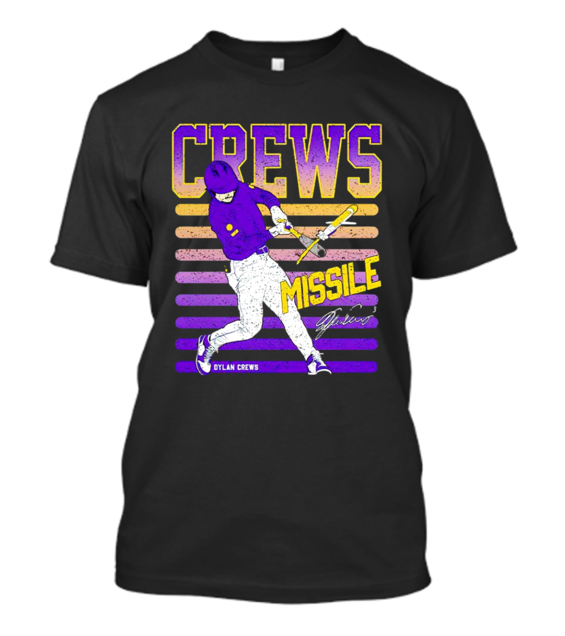 Crews Missile Dylan Crews LSU Tigers Signature T-Shirt