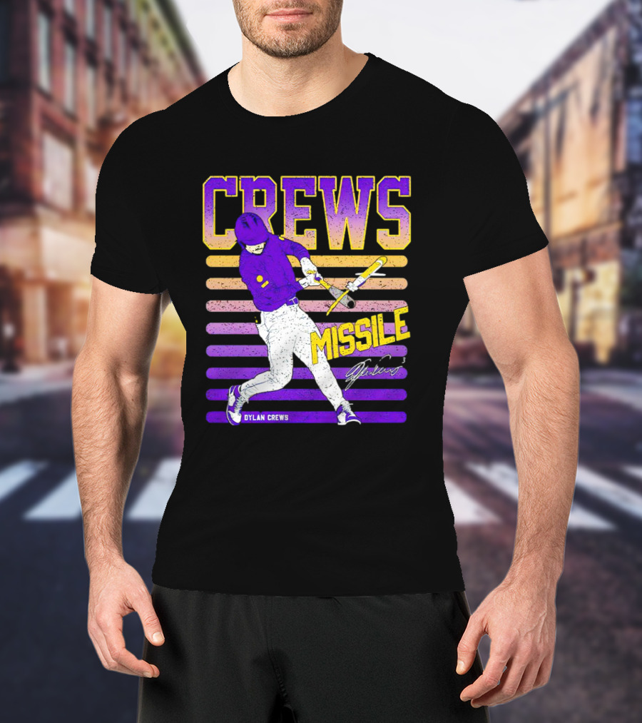 Crews Missile Dylan Crews LSU Tigers Signature T-Shirt