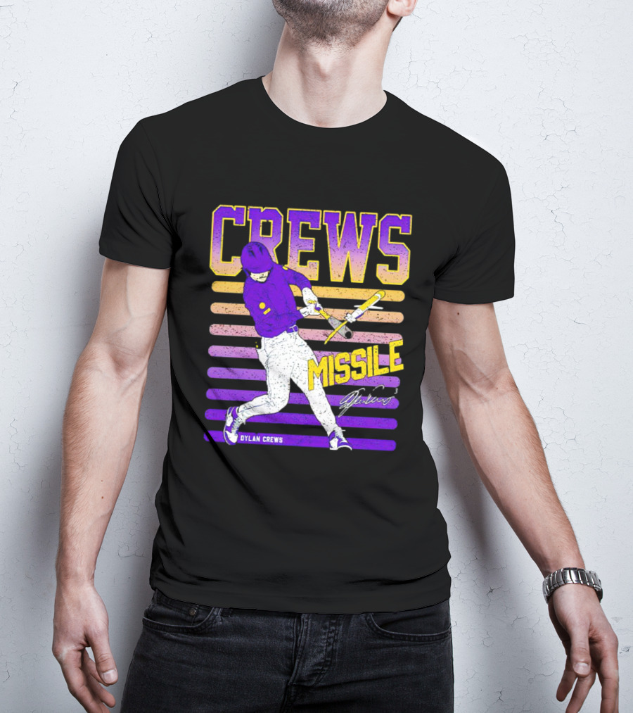 Crews Missile Dylan Crews LSU Tigers Signature T-Shirt