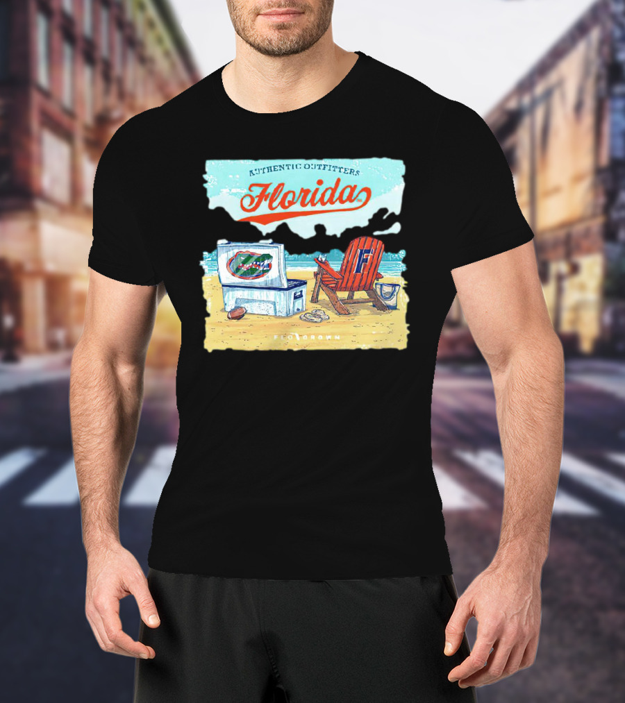 Authentic Outfitters Florida Gators Flogrown Beach Scene T-Shirt