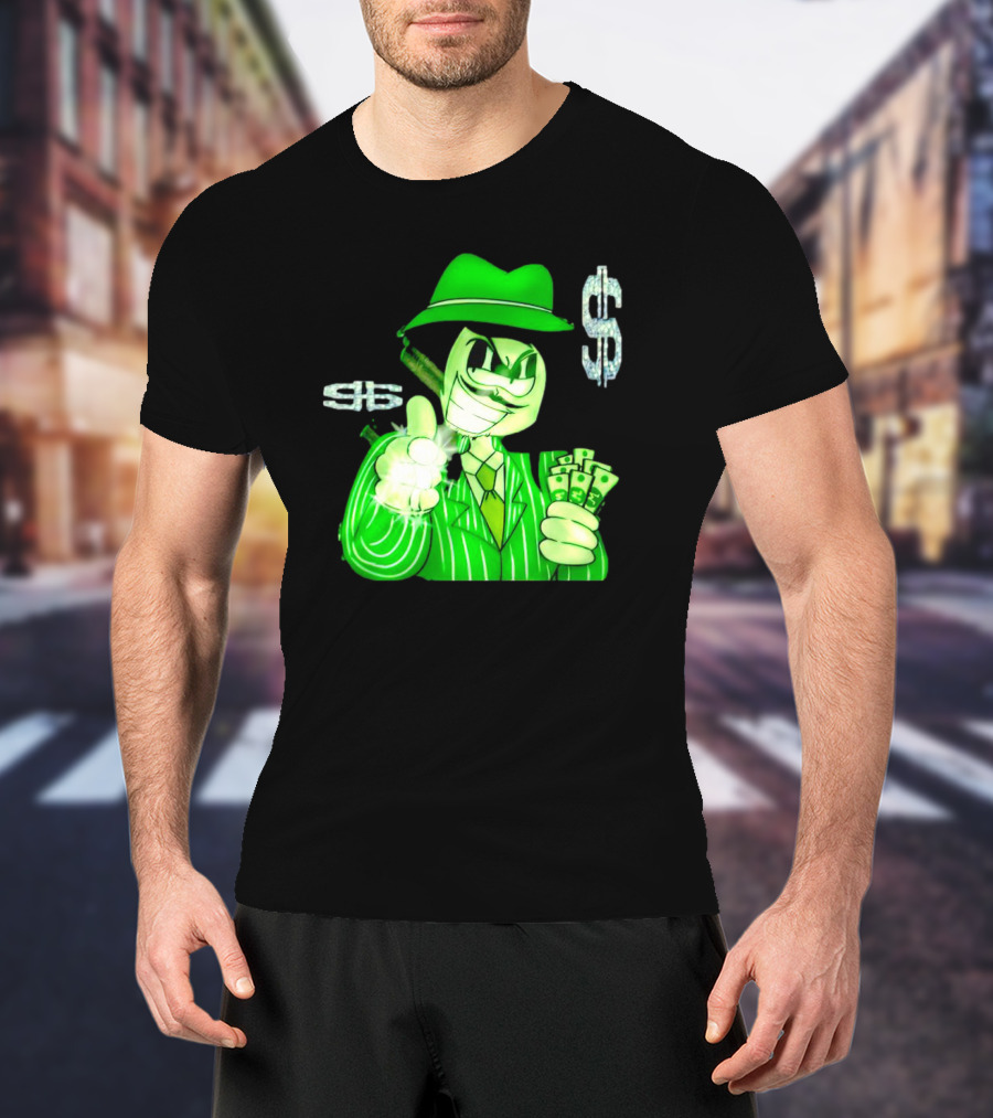 Gangsta Sponge Whang Dollar Suit Fedora Money T-Shirt