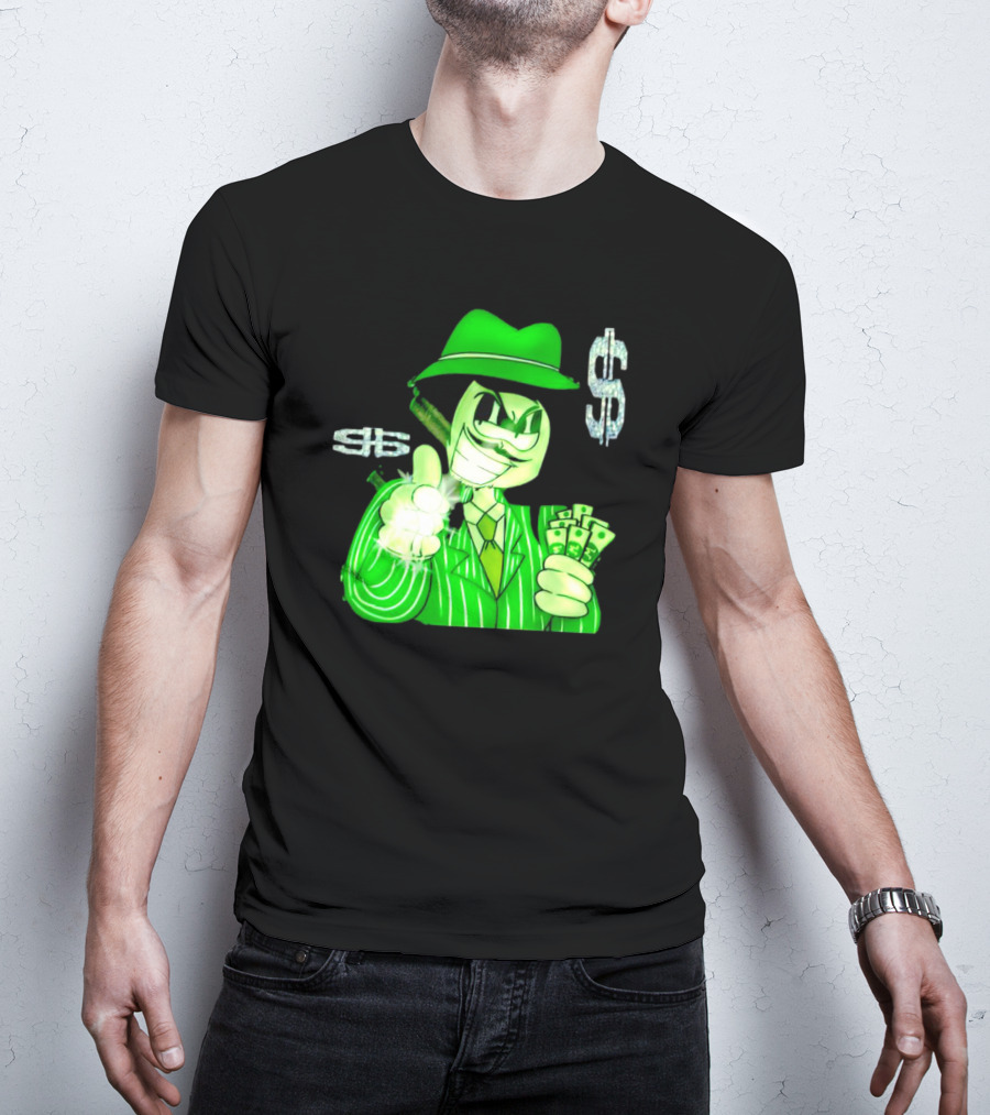 Gangsta Sponge Whang Dollar Suit Fedora Money T-Shirt