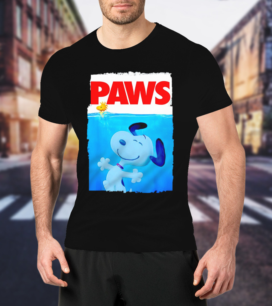 Paws Snoopy And Woodstock Szurkulet T-Shirt