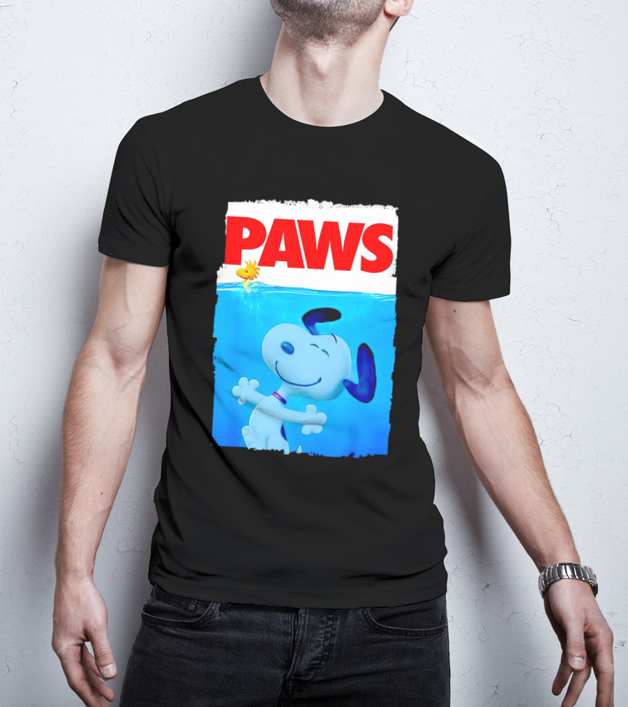 Paws Snoopy And Woodstock Szurkulet T-Shirt
