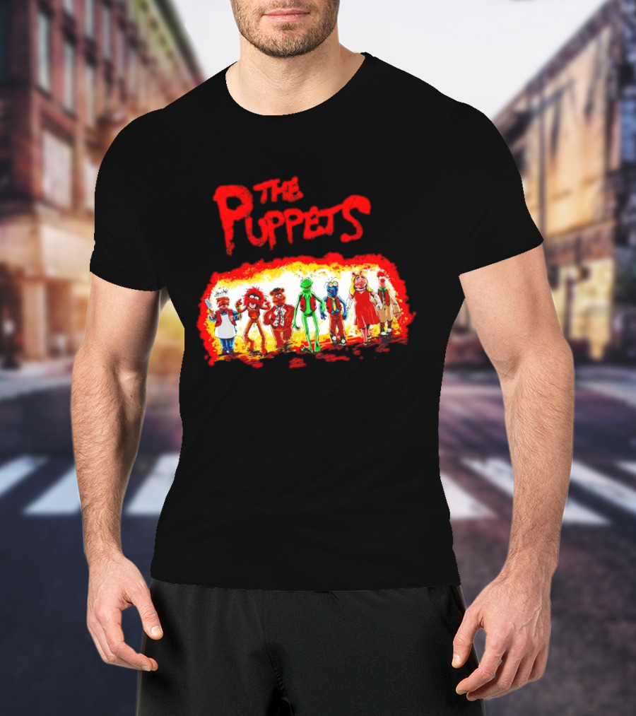 The Puppets Walking In Colorful Lineup T-Shirt